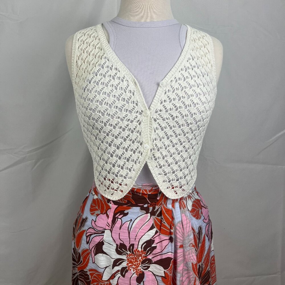 Cotton Candy La crochet sweater vest